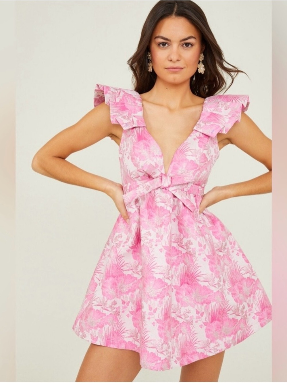 Ashley Jacquard Mini Dress